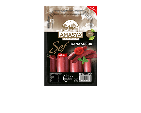 Şef Dana Parmak Sucuk - Acılı 4x85 g
